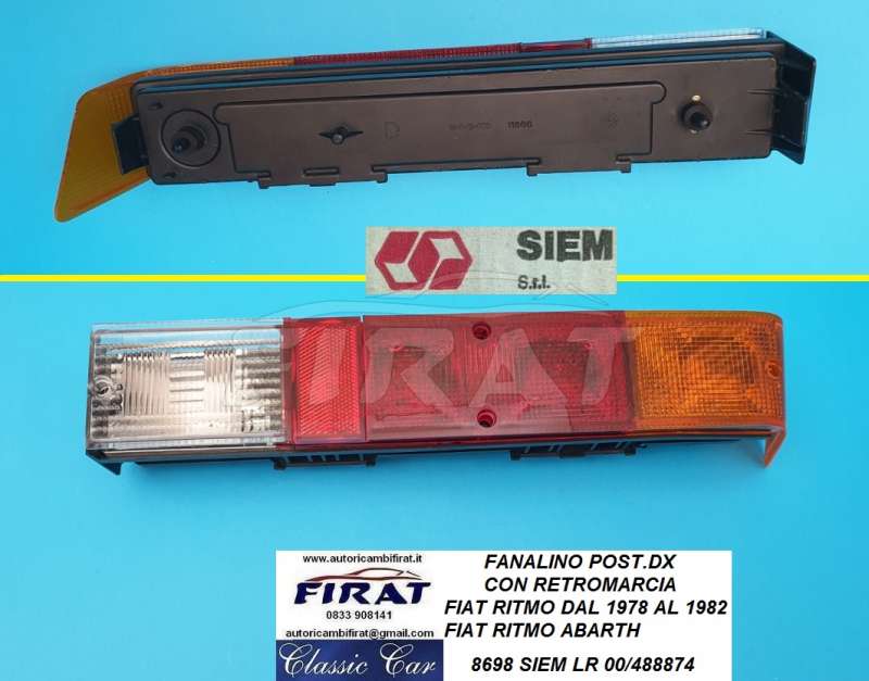 FANALINO FIAT RITMO 78-82 POST.DX C.R. SIEM (8698)